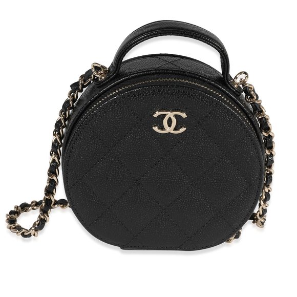 Chanel Black Quilted Caviar Handle With Care Vanity Bag - Picture 1 of 9
